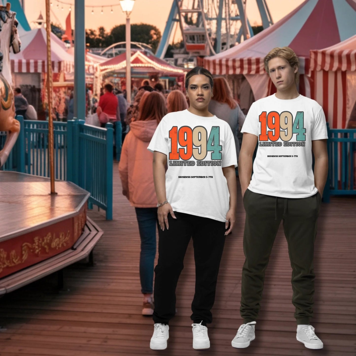 1994 Limited Edition - Adult Weekender Front and Back Personalised Unisex Heavy T-Shirt - 90s - Adult Weekender