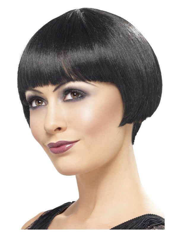 20s Flapper Bob Wig, Black - Adult Weekender