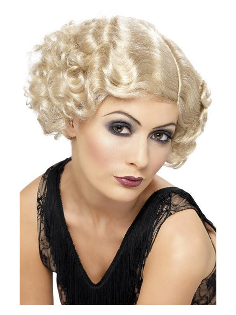 20s Flirty Flapper Wig, Blonde - Adult Weekender