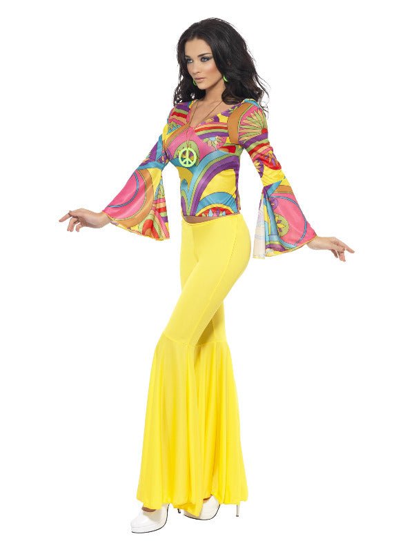 70s Groovy Babe Costume, Yellow - Adult Weekender