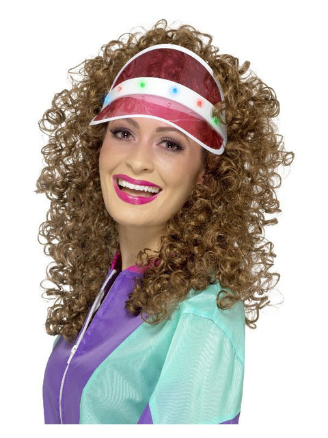 80s Light Up Visor, Pink - Adult Weekender