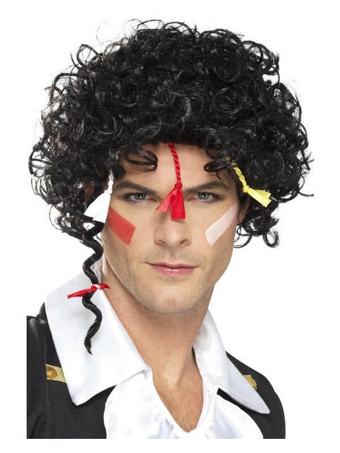 80s New Romantic Wig, Black - Adult Weekender