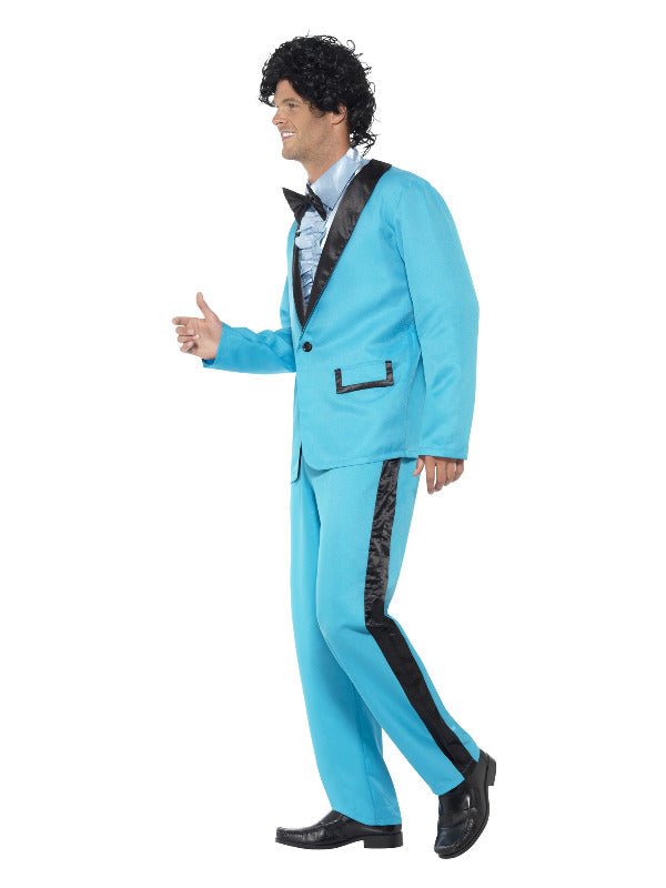 80s Prom King Costume, Blue - Adult Weekender