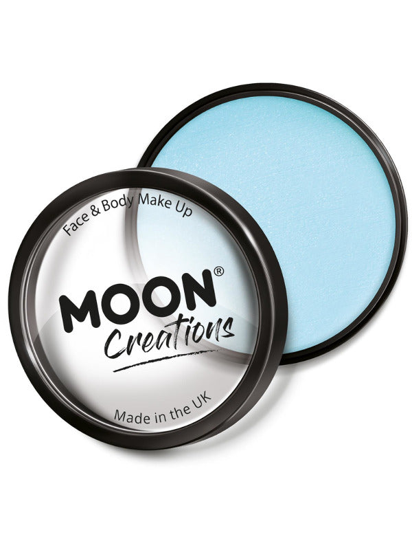 Moon Creations Pro Face Paint Cake Pot, Light Blue – Front