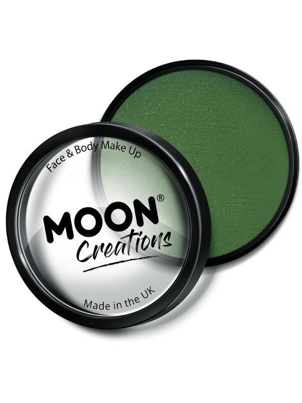 Moon Creations Pro Face Paint Cake Pot, Army Green – Front