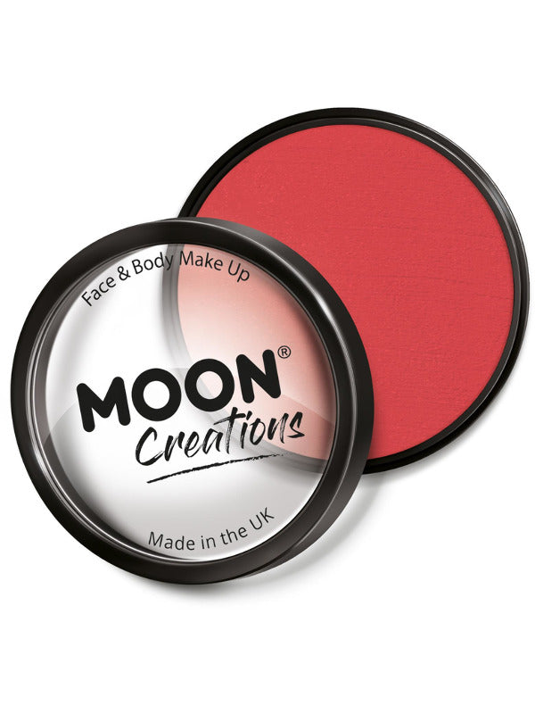 Moon Creations Pro Face Paint Cake Pot, Bright Red – Front