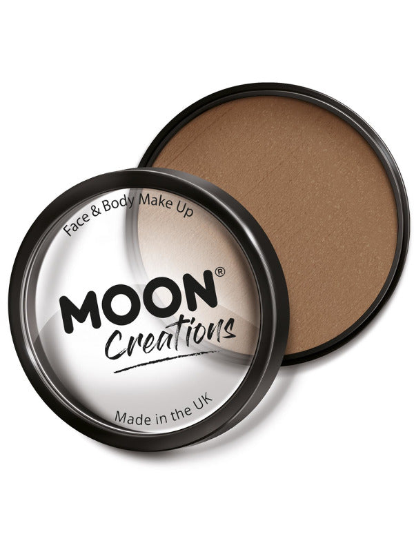 Moon Creations Pro Face Paint Cake Pot,Light Brown – Front