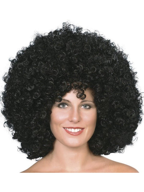 Afro Wig, Mega - Huge, Black - Adult Weekender