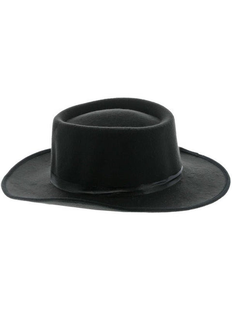 Authentic Western Gunslinger Hat, Black - Adult Weekender