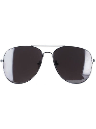 Aviator Specs, Silver Mirror, Silver & Black - Adult Weekender