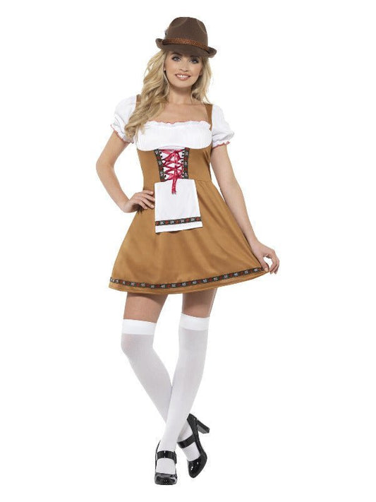 Bavarian Beer Maid Costume, Brown - Adult Weekender