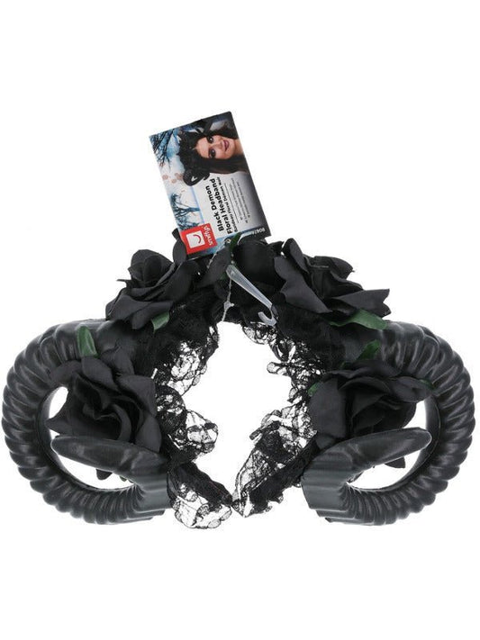 Black Demon Floral Headband - Adult Weekender