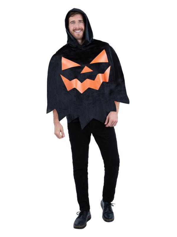 Black Pumpkin Poncho, Adult Unisex - Adult Weekender