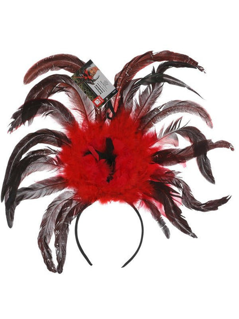 Burlesque Headband, Black & Red - Adult Weekender