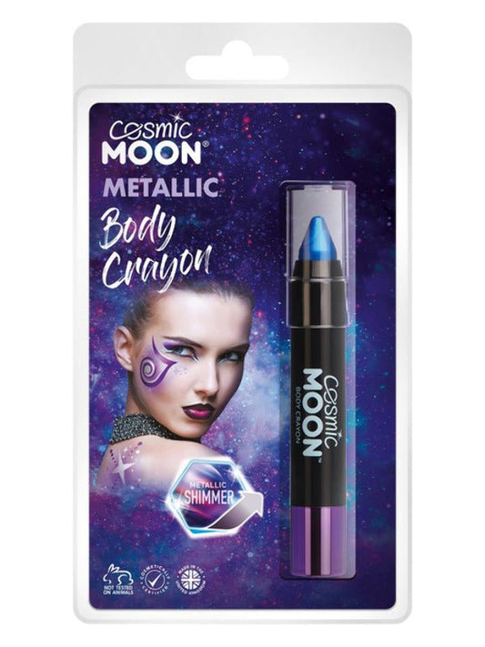 Cosmic Moon Metallic Body Crayons, Blue - Adult Weekender