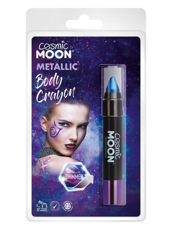 Cosmic Moon Metallic Body Crayons, Blue - Adult Weekender