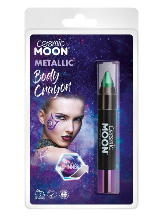 Cosmic Moon Metallic Body Crayons, Green - Adult Weekender