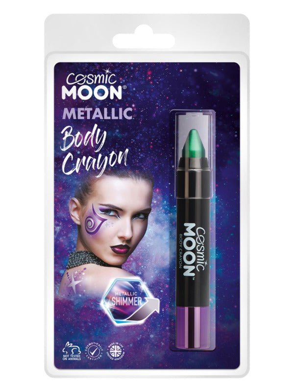 Cosmic Moon Metallic Body Crayons, Green - Adult Weekender