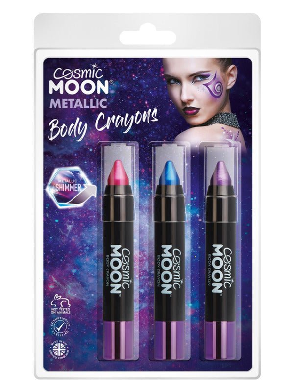 Cosmic Moon Metallic Body Crayons, Purple & Pink - Adult Weekender