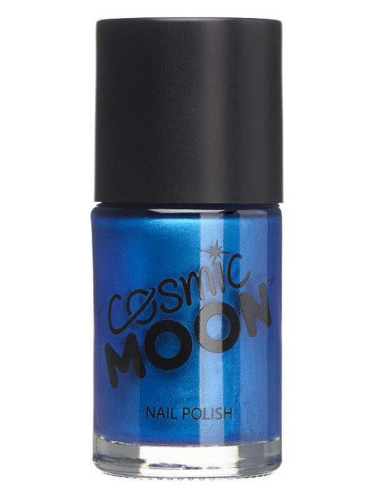 Cosmic Moon Metallic Nail Polish, Blue - Adult Weekender