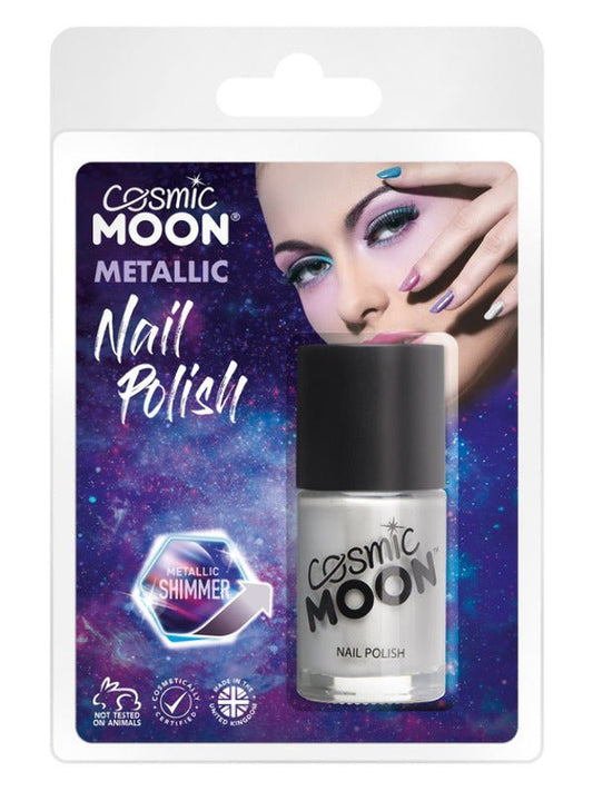 Cosmic Moon Metallic Nail Polish, Silver - Adult Weekender
