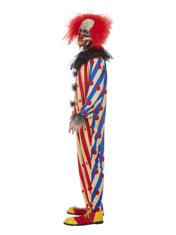 Creepy Clown Costume, Red & Blue - Adult Weekender