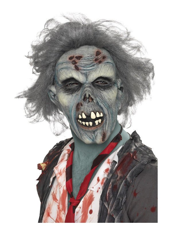 Decaying Zombie Mask, Grey - Adult Weekender