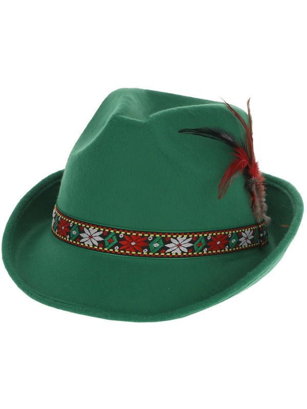 Deluxe Alpine Trenker Hat, Green - Adult Weekender