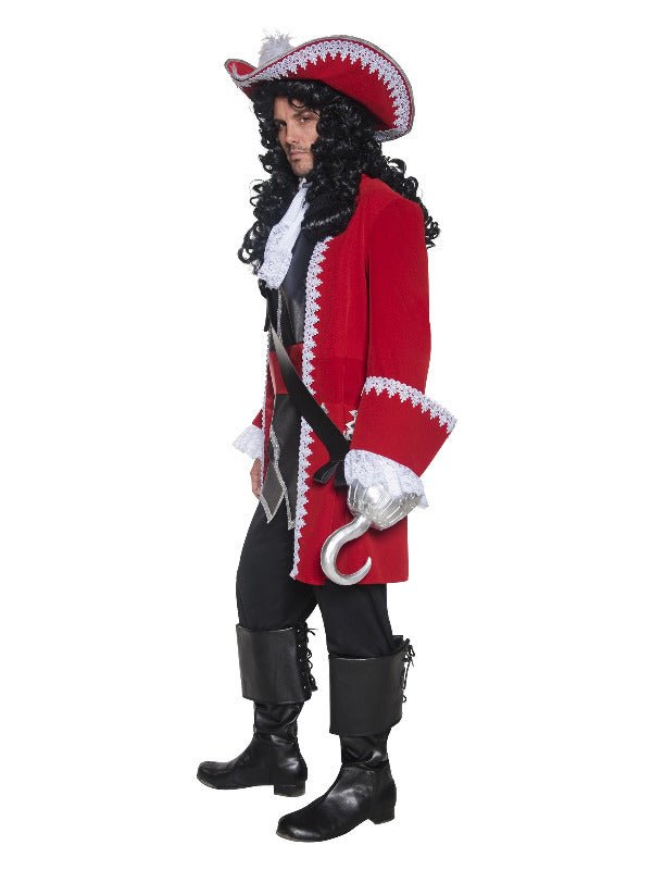 Deluxe Authentic Pirate Captain Costume, Red - Adult Weekender