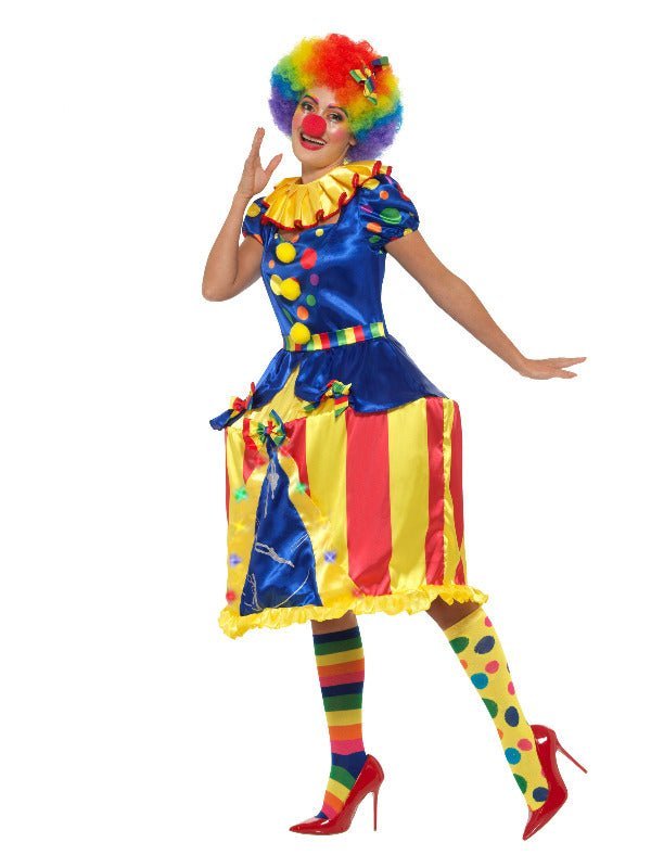 Deluxe Light Up Carousel Clown Costume, Multi - Colo - Adult Weekender