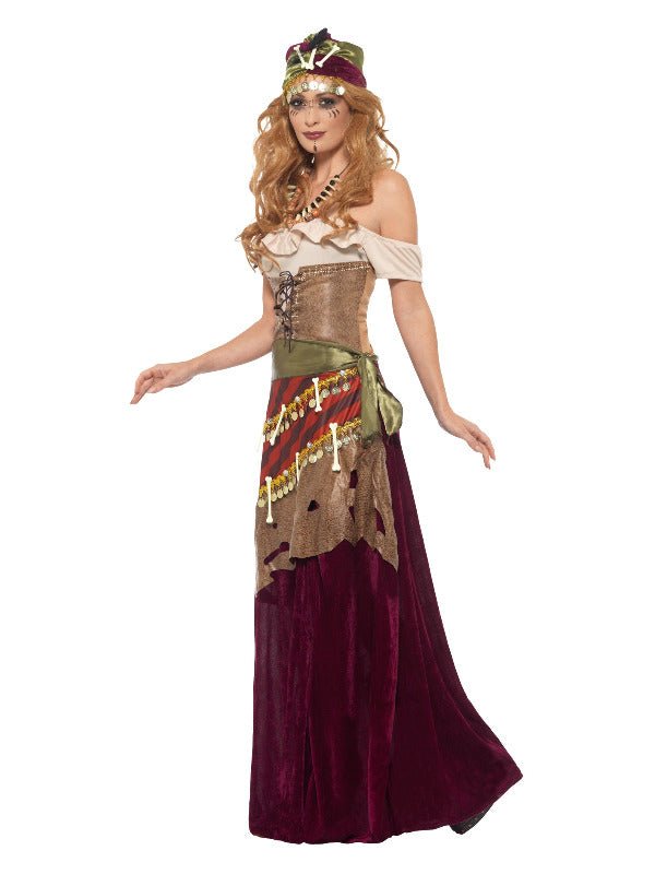 Deluxe Voodoo Priestess Costume, Multi - Coloured - Adult Weekender