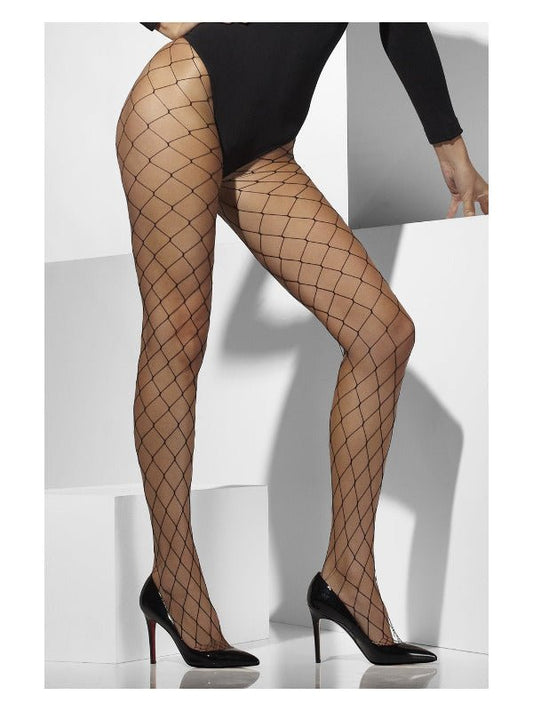Diamond Net Tights, Black - Adult Weekender