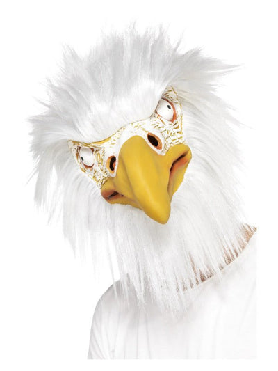 Eagle Mask, Full Overhead, White - Adult Weekender