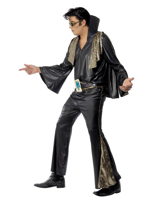 Elvis Costume, Black & Gold - Adult Weekender