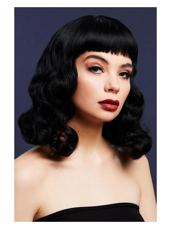 Fever Bettie Wig with Short Fringe, Black - Adult Weekender