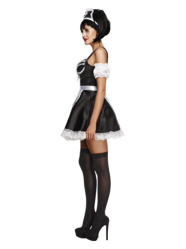 Fever Flirty French Maid Costume, Black - Adult Weekender
