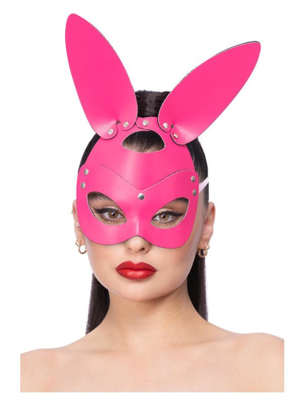 Fever Pink Mock Leather Rabbit Mask - Adult Weekender