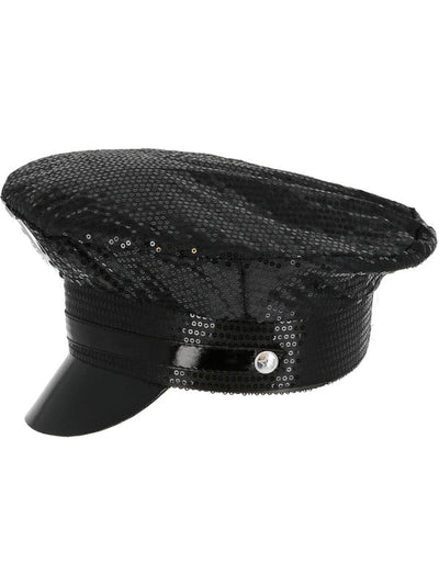 Fever Sequin Police Hat, Black - Adult Weekender
