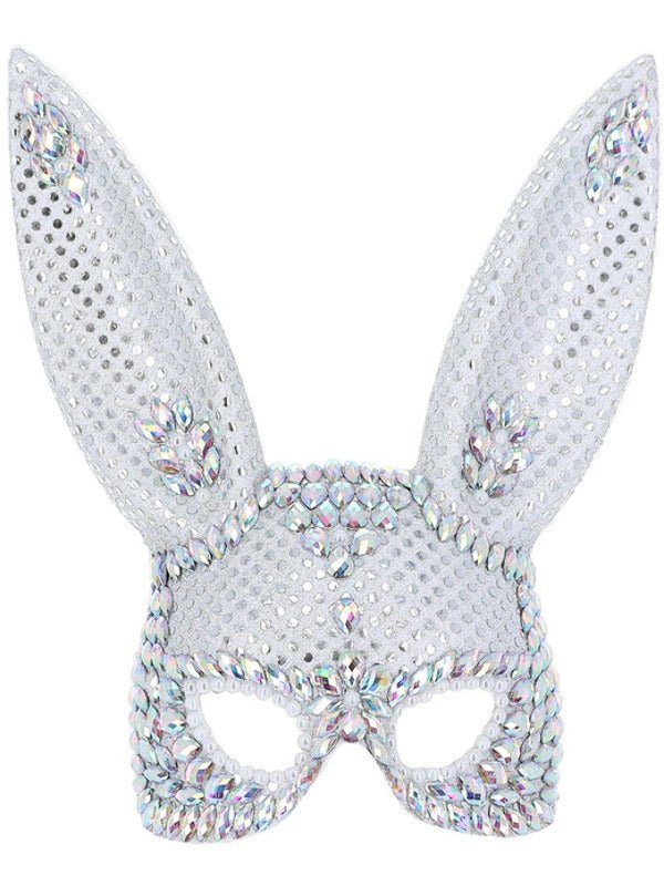 Fever Silver Jewel Bunny Mask - Adult Weekender
