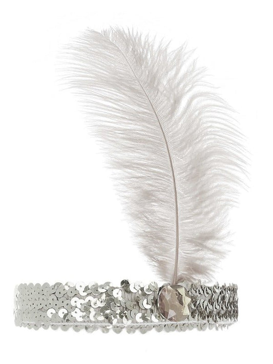 Flapper Headband, Silver - Adult Weekender