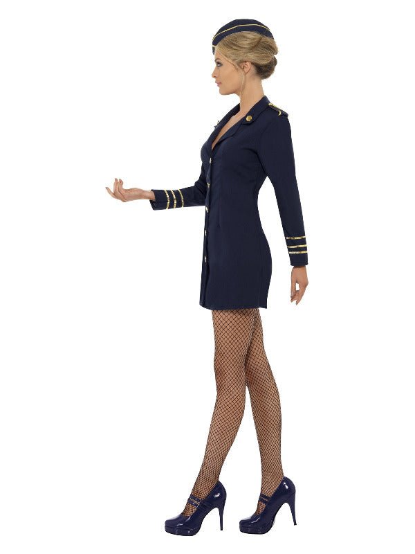 Flight Attendant Costume, Navy Blue - Adult Weekender