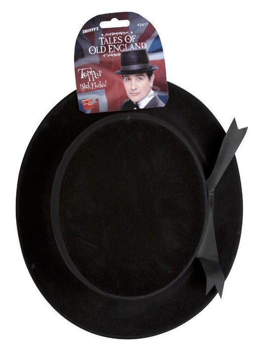 Flocked Topper Hat, Black - Adult Weekender
