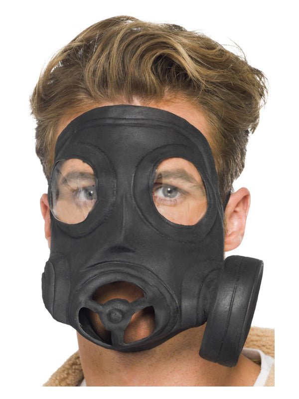 Gas Mask, Latex, Black - Adult Weekender