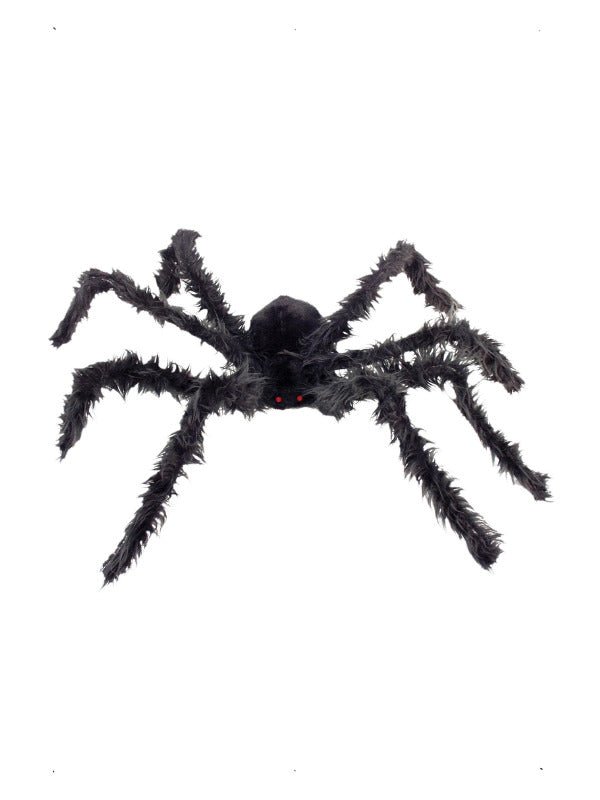 Giant Hairy Spider with Light Up Eyes, Black - Adult Weekender