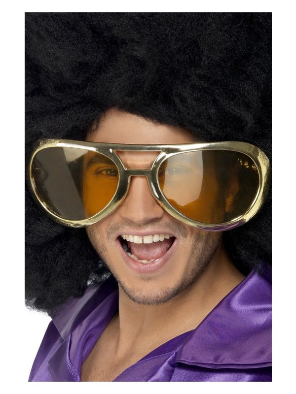 Giant Seventies Rock Specs, Gold - Adult Weekender