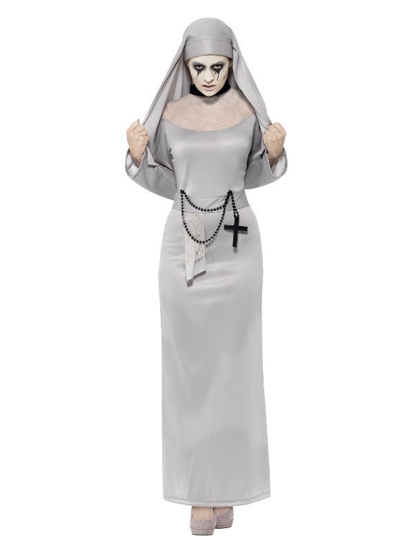 Gothic Nun Costume, Grey - Adult Weekender