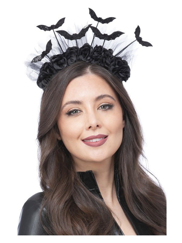Gothic Rose & Bat Bopper Headband - Adult Weekender
