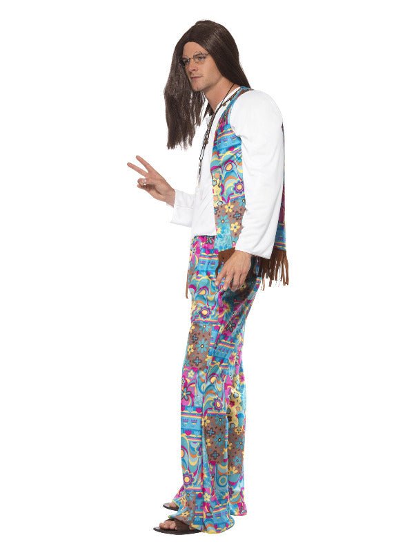Groovy Hippie Costume, Multi - Coloured - Adult Weekender