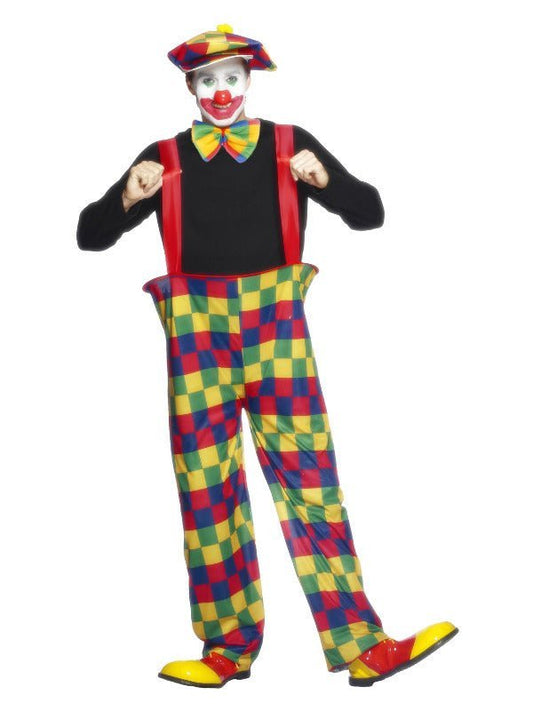 Hooped Clown Costume, Multi - Coloured - Adult Weekender