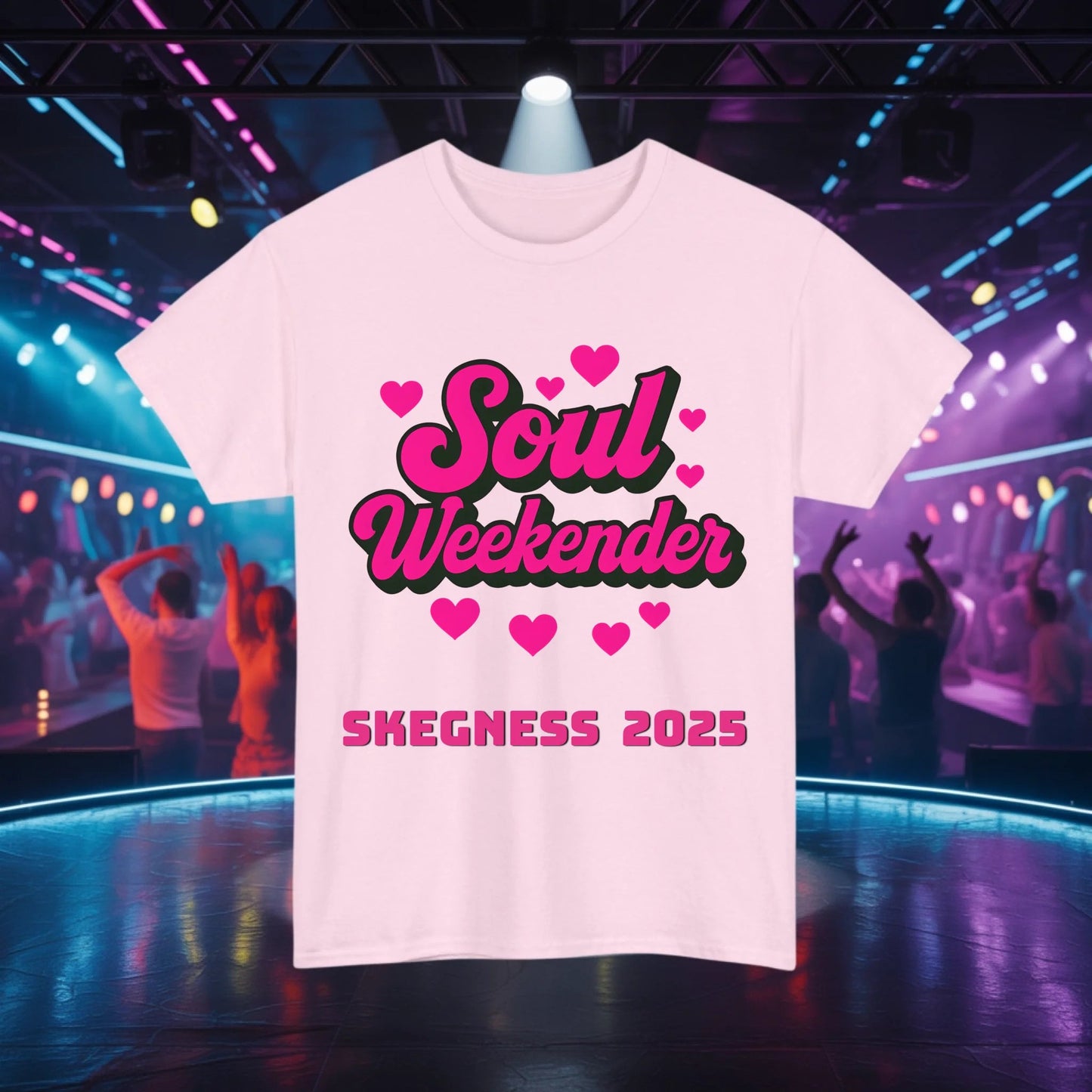 I love Soul Weekender - Adult Weekender Front and Back Personalised Unisex Heavy T-Shirt Soul Weekender - Adult Weekender